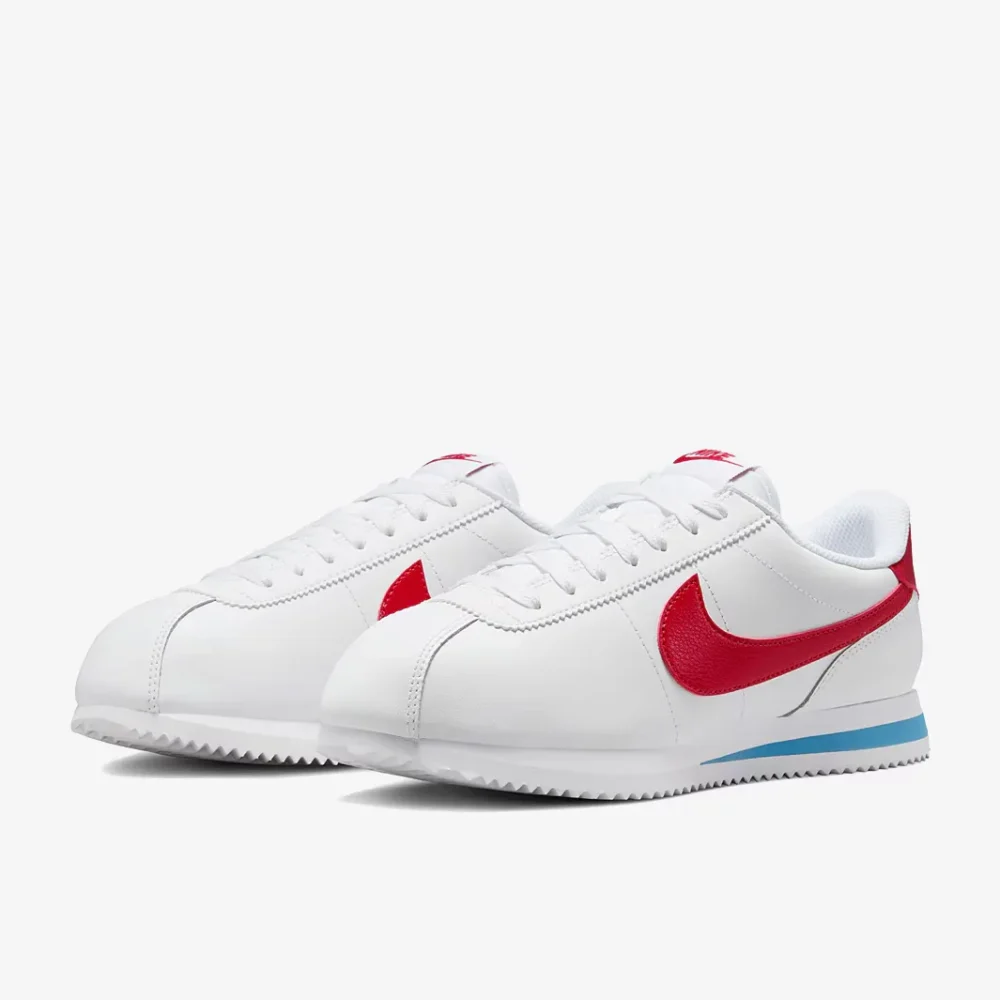 Adidas Cortez Leather – White/Red/Blue Classic