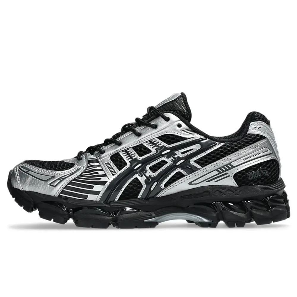 asics gel kayano black pure silver