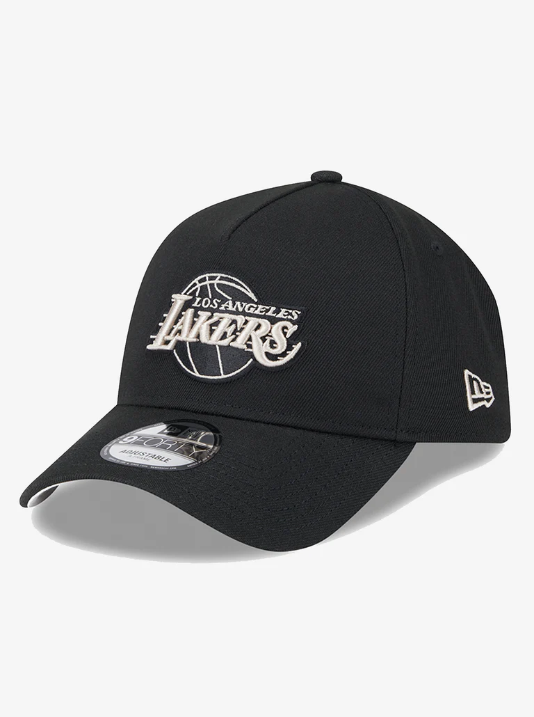 Black White  La Lakers Cap
