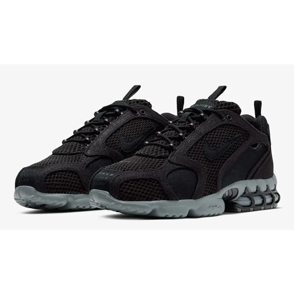 Stussy x Nike Air Zoom Spiridon Cage 2 Black Grey