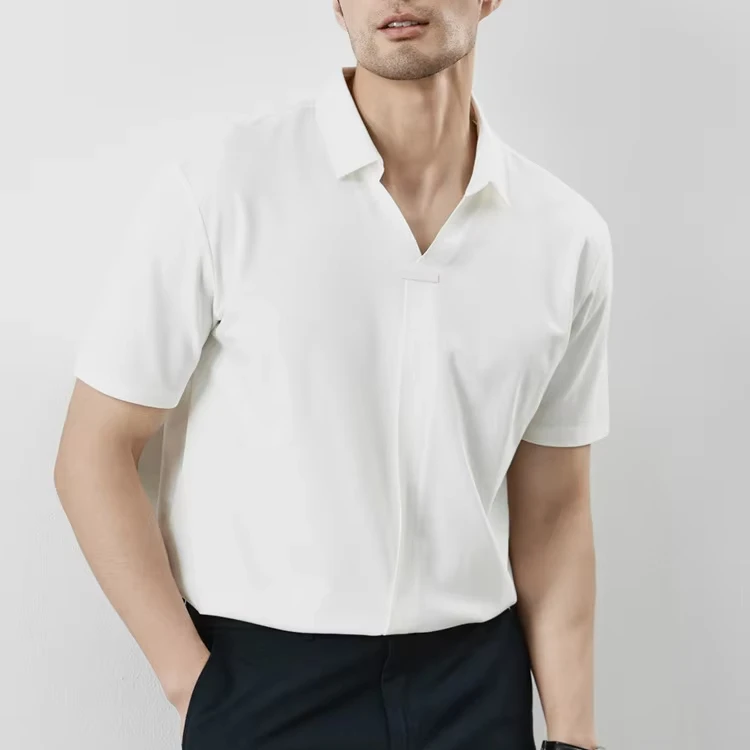Men’s Tongyang Ice Silk Adhesive Polo Shirt – short sleeve breathable top