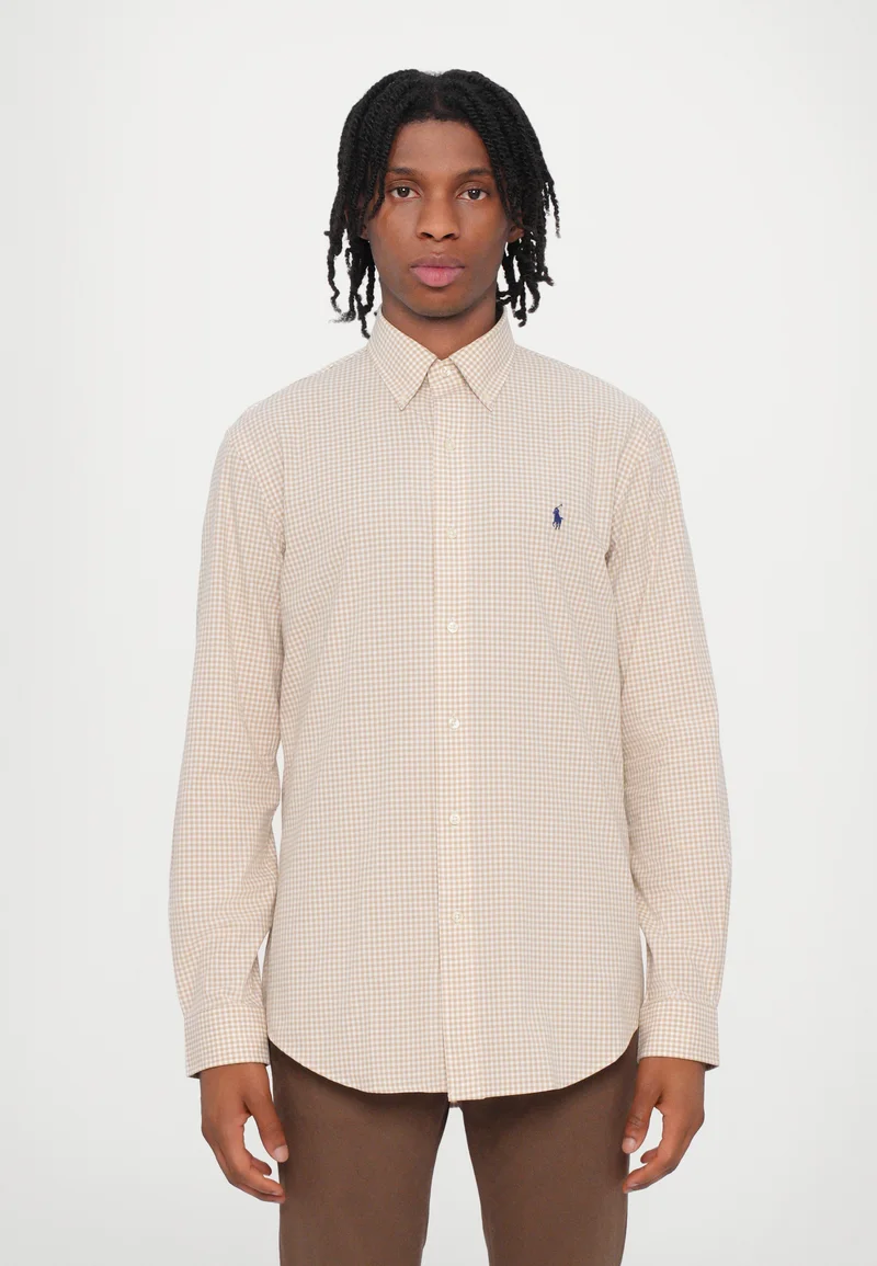 Polo Ralph Lauren Sleeve Button-Down Gingham Check Pattern Shirt