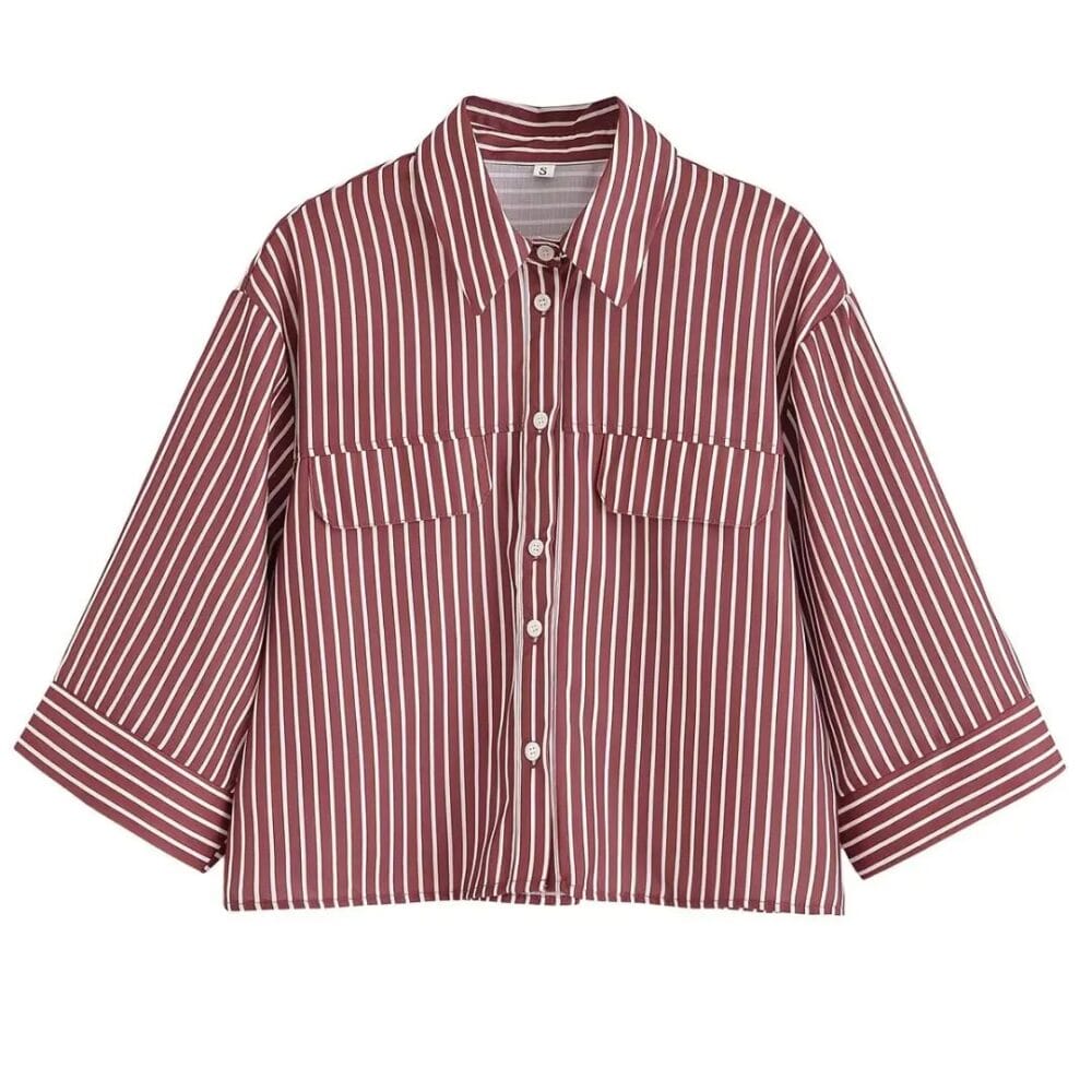 Women's Striped Button-Down Shirt
