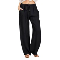 variant-image-color-black-1 Jumpingount Wide Leg Pants – Casual & Fashionable Straight Length Pants for Women