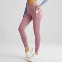 variant-image-color-pink-4 High Waist Yoga Pants with Pockets – Women’s Workout Leggings