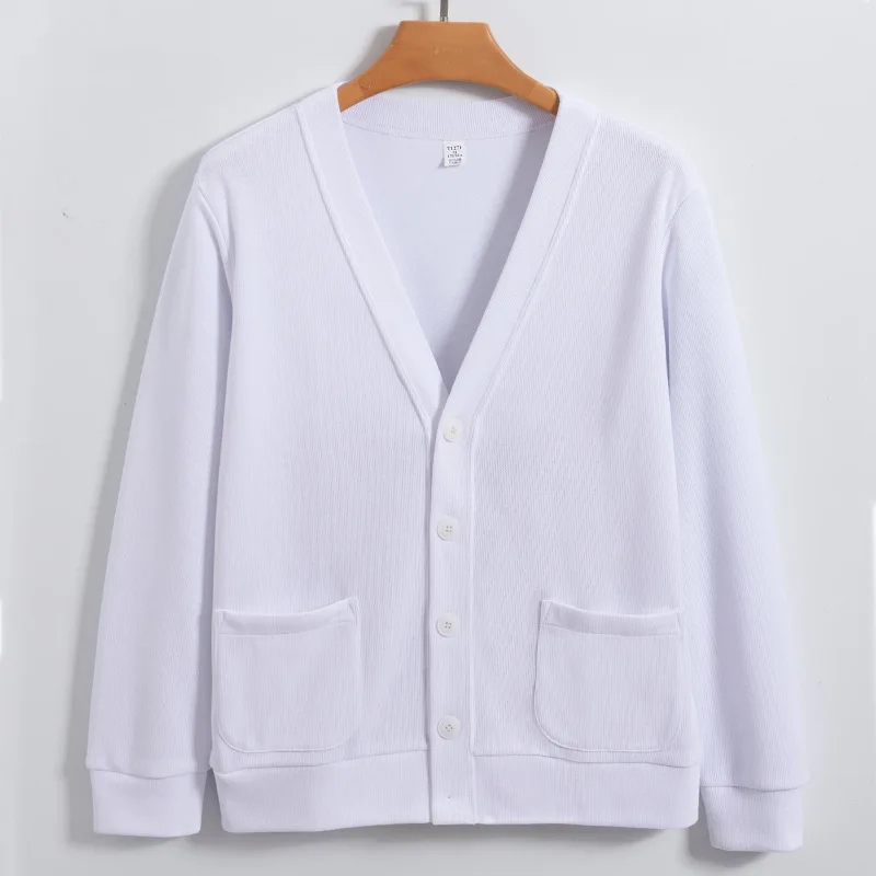 Men's Ribbed Knitted Cardigan Sweater – Classic Warm Men's Knitwear