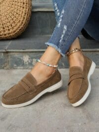 1699267708438232aef71c11d49db86fe798eaf887_thumbnail_600x Women’s Slip On Loafers – Flat Formal Shoes with Decorative Strap