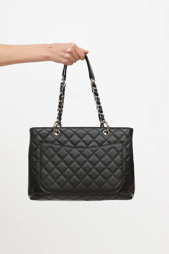 Chanel Black Caviar Grand Shopping Tote