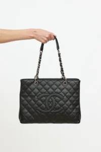 Chanel Black Caviar Grand Shopping Tote