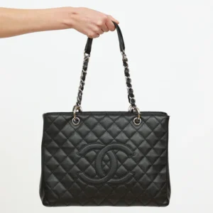 Chanel Black Caviar Grand Shopping Tote