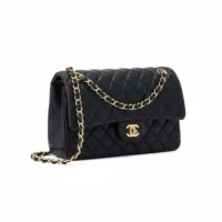 Chanel Black Lambskin Medium Classic Double Flap Shoulder Bag – Timeless Luxury Icon