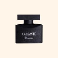 G. Black Intense Overdose Eau de Parfum bottle and packaging, sleek matte black design, bold men’s fragrance