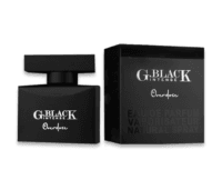 G. Black Intense Overdose Eau de Parfum bottle and packaging, sleek matte black design, bold men’s fragrance