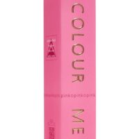 COLOUR ME Pink Eau de Parfum, sleek pink bottle with gold branding, elegant floral perfume for women