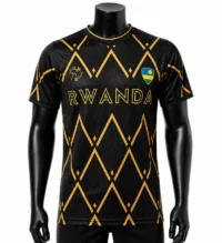ChatGPT Image Apr 28, 2026, 11_36_15 AM Tsapa Rwanda national edition sports jersey in black and gold with geometric patterns and Rwandan flag crest