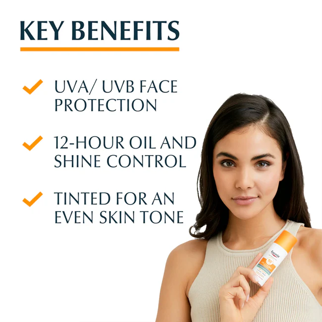 Eucerin Sun Oil Control Tinted Gel-Cream SPF 50+ Light 50ml
