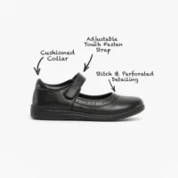 Gro-Shu Leather Mary Jane School Shoes