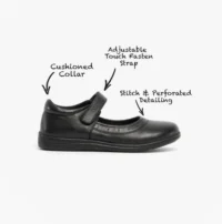 Gro-Shu Leather Mary Jane School Shoes