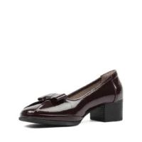 Three Show Burgundy Pumps Patent Pumps