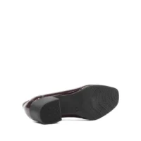 Three Show Burgundy Pumps Patent Pumps