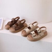 New Summer Kids' Buckle Closure PU Sandals