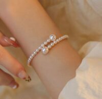 Elegant Pearl Wrap Cuff Bracelet