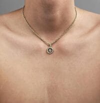 The Men's Gold Rope Chain Medallion Necklace