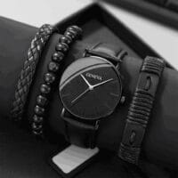 Geneva Men's Minimalist Watch - Bracelet Set