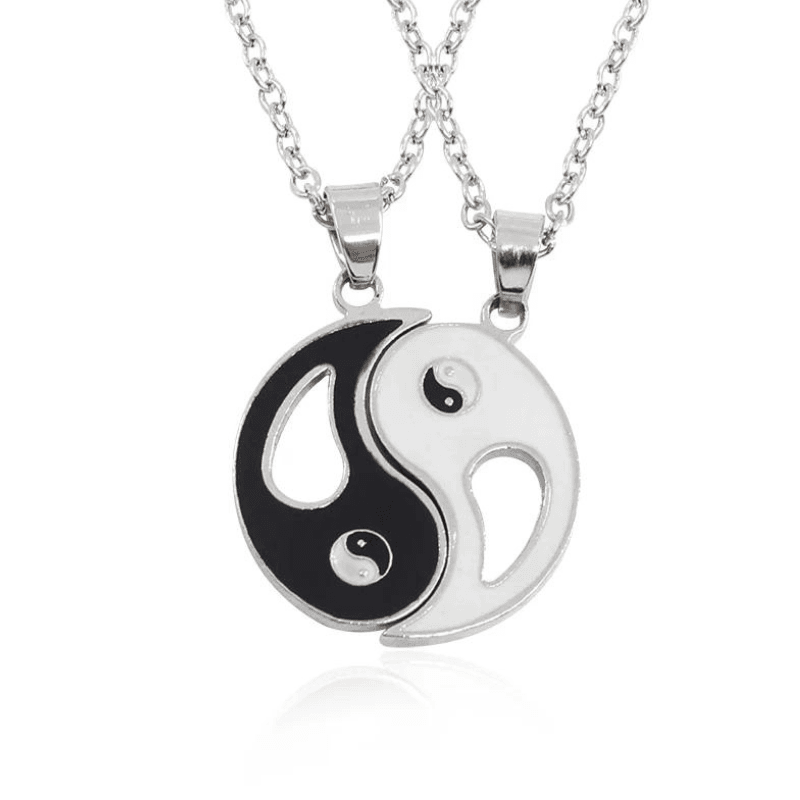 Yin Yang Couple Necklace Set