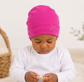 tsapa: Dark pink Baby Beanie dark pink Baby Beanie