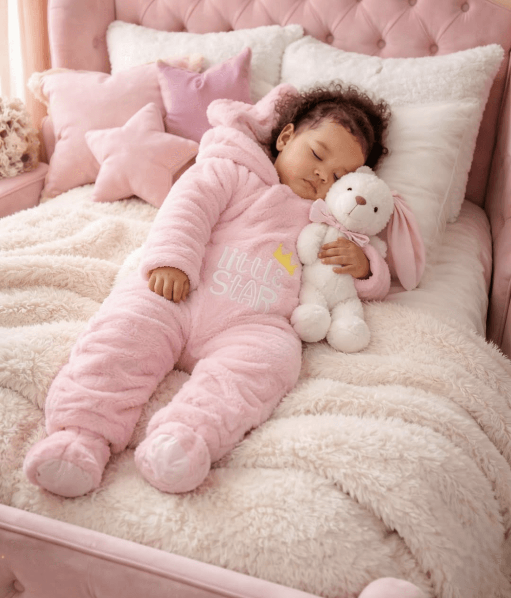 Baby 3D Bear Design Winter Hooded Jumpsuit