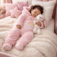 Baby 3D Bear Design Winter Hooded Jumpsuit