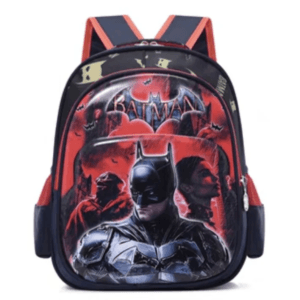 Microfiber Batman Character School Bag (Red & Black)