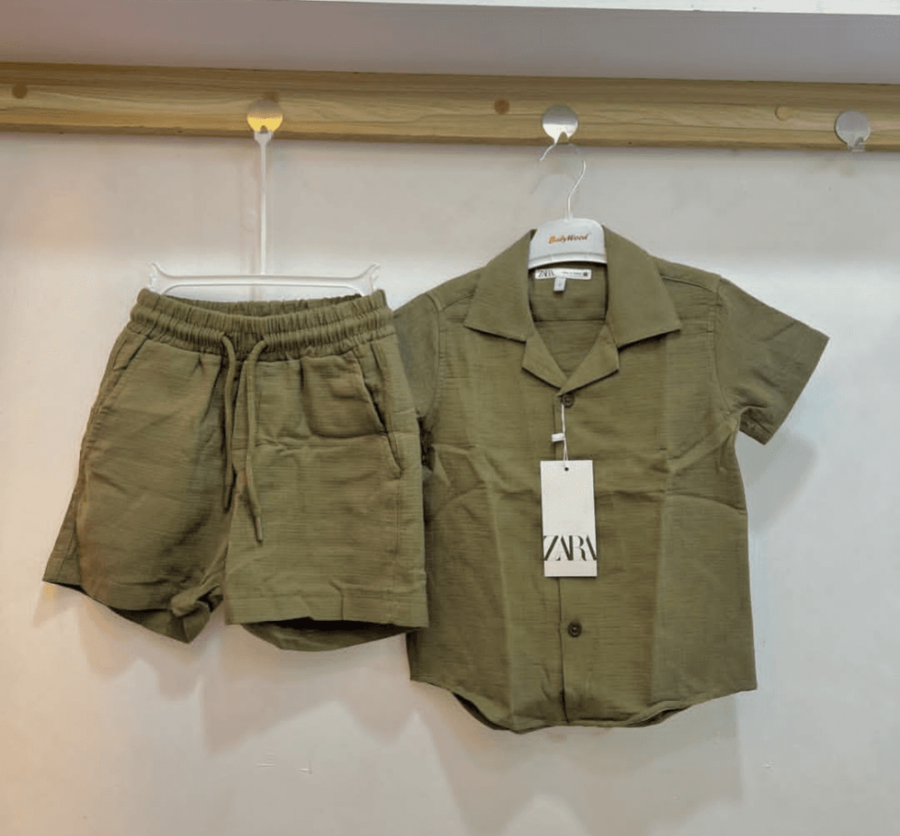 Baby Boy Summer Set Rwanda - Zara Kids 2-Piece Linen-Blend Shirt & Shorts