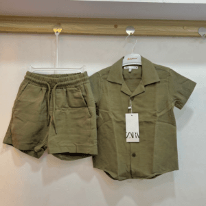 Baby Boy Summer Set Rwanda - Zara Kids 2-Piece Linen-Blend Shirt & Shorts