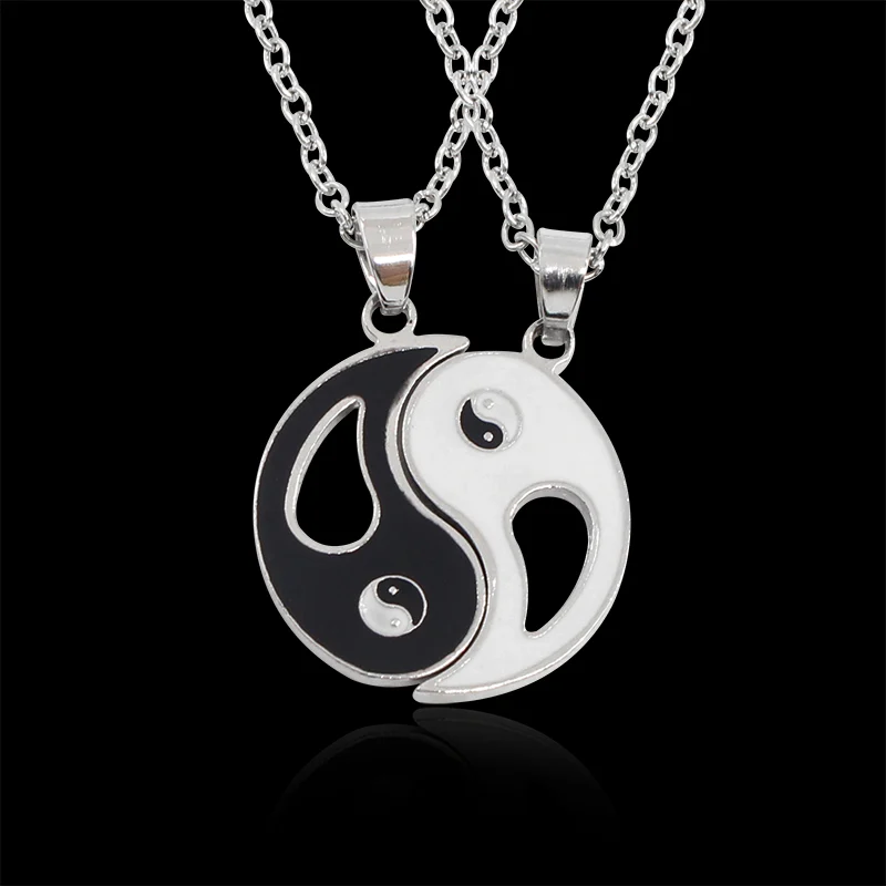 Yin Yang Couple Necklace Set