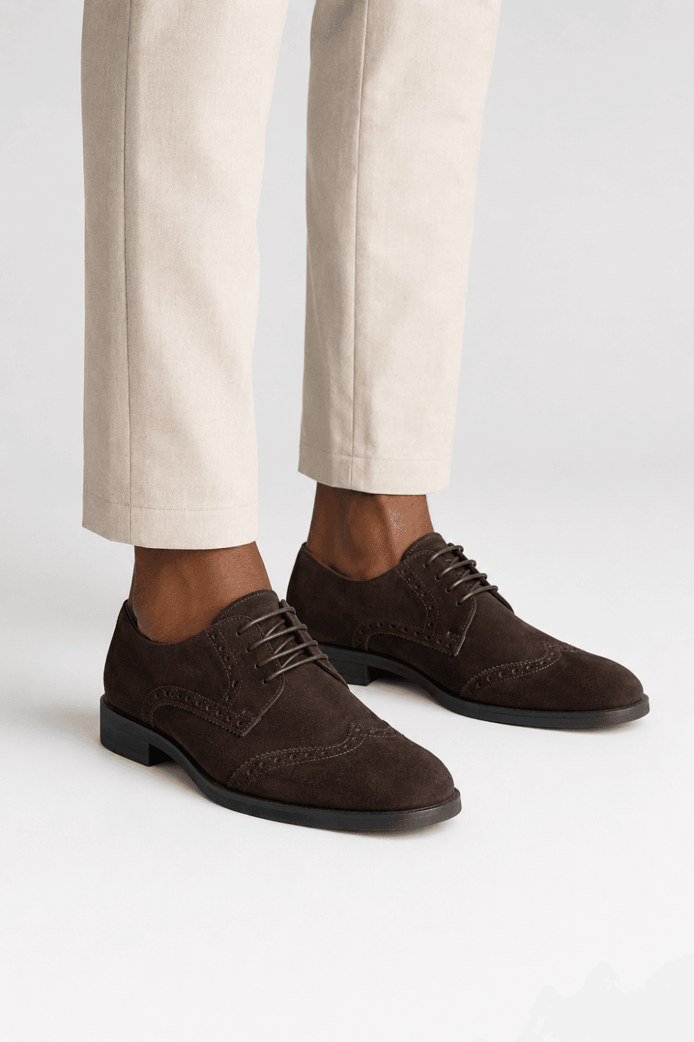 32dfeb05-d18b-4c1d-b46c-cc9dad97b734 Brown Suede Oxford Shoes for Men