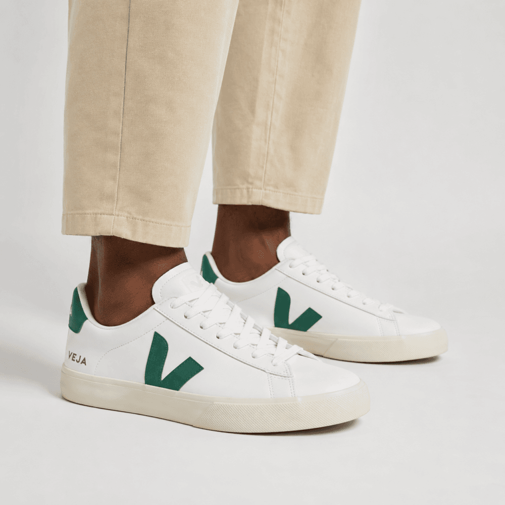 7f5b74ec-d717-429c-ac29-7c297ab609ac Veja Campo Leather - White & Emerald Green