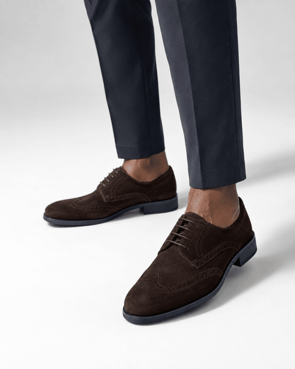 830b4582-35c9-4229-a54a-3788bc2b4f40 Brown Suede Oxford Shoes for Men