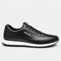 Prada Leather Low-Top Shoes - Noir Black
