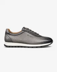 Berluti grey perforated leather lug-sole sneakers for men