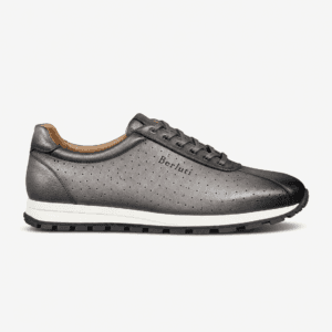 Berluti grey perforated leather lug-sole sneakers for men