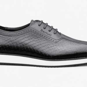 Berluti black textured leather platform Derby shoes for men in Rwanda