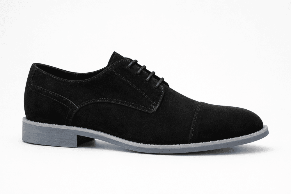 Black Suede Oxford Shoes for Men