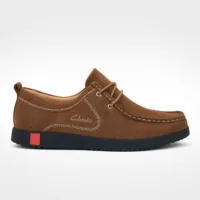 Clarks Brown Suede Shoes for men