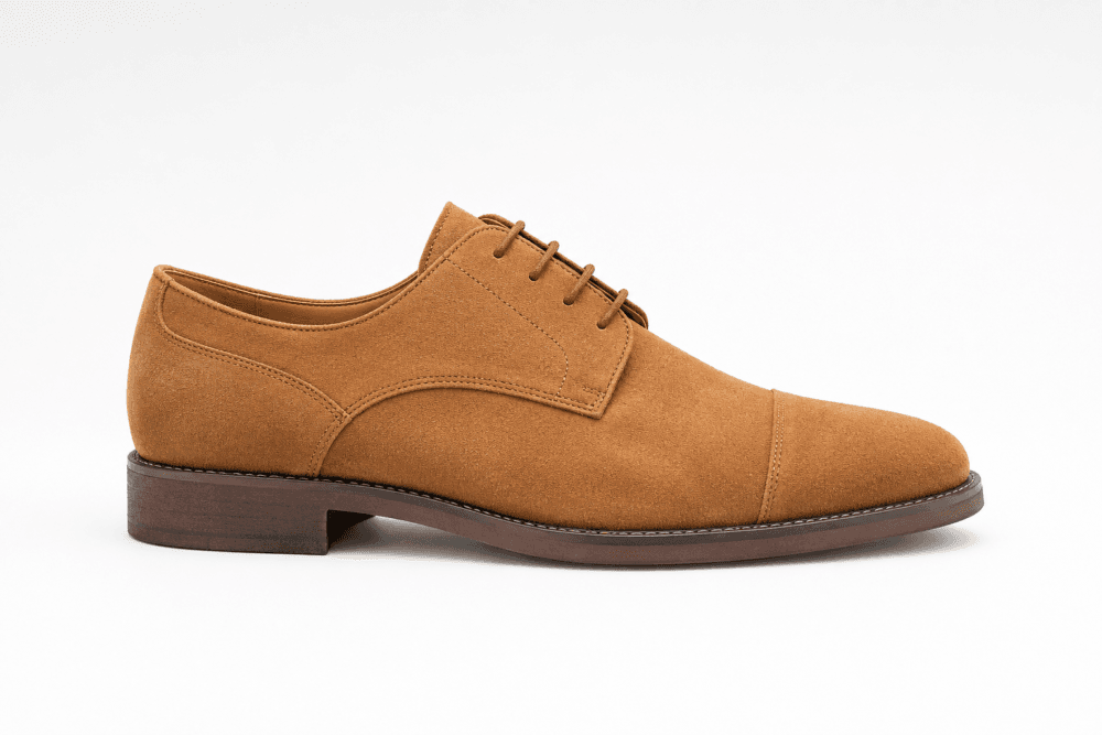 Tan Suede Oxford Shoes for Men