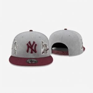 White & Maroon NY Yankees Cap