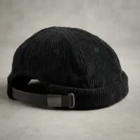 images_(35).jpg_20261001161340 Black Corduroy Docker Hat