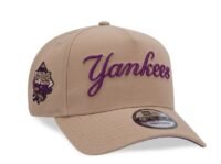 make_the_upscoling_20261001173506 Khaki And Purple NY Yankees Cap