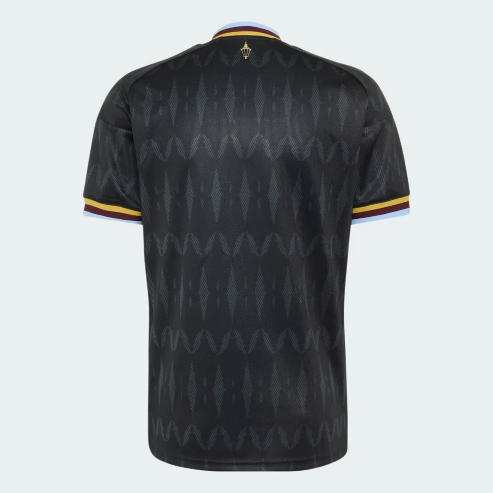 Aston Villa 2026/27 Away Jersey Black Gold/ Visit Rwanda Kit